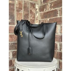 Saint Laurent Shopper Tote Leather Toy Black 41167